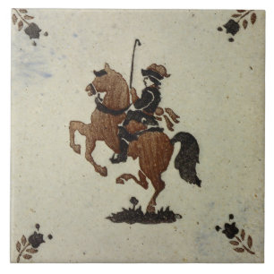 Carreaux de Delft vintage marron uniques de style