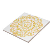 carreaux de dessin de motif jaune moutarde (Côté)