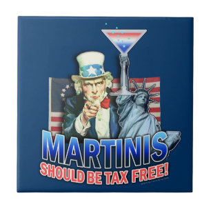 Carreaux de dessous de verre 'Les martinis devraie