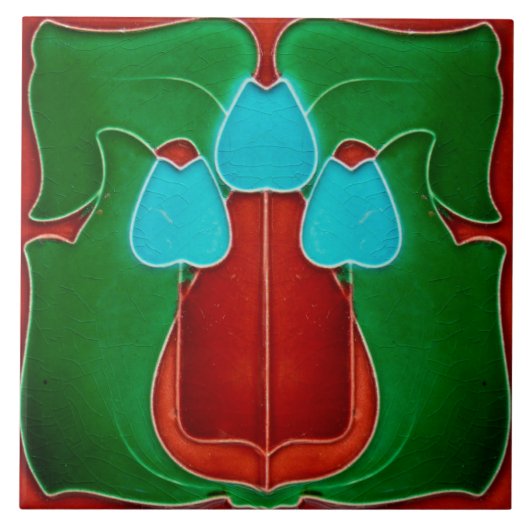 Carreaux de faïence Art Nouveau (Devant)