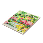 Carreaux de Flamant rose vintages Retro Rose (Côté)