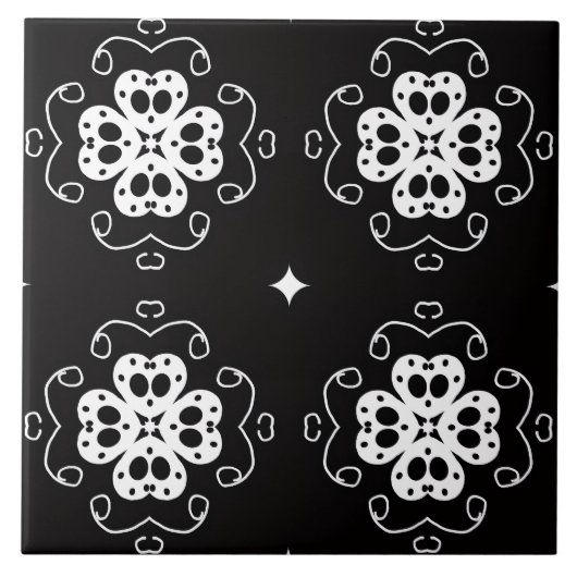 carreaux de fleurs abstraites modernes (Devant)