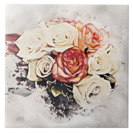 carreaux de fleurs bouquet (Devant)