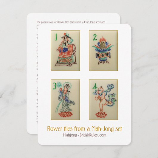 Carreaux de fleurs - Carte explicative (Devant / Derrière)