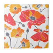 Carreaux de fleurs de pavot (Devant)