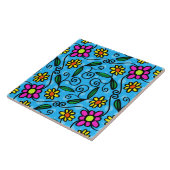 carreaux de fleurs gribouillées (Côté)