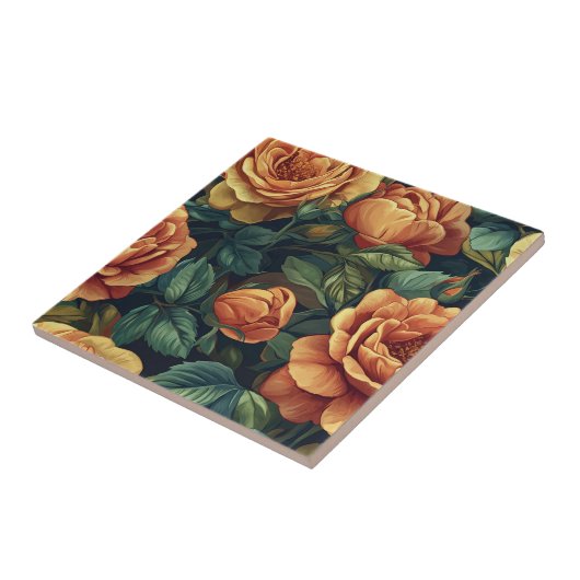 Carreaux De Fleurs Roses Classiques Pour Espaces D (Côté)