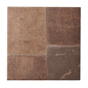 Carreaux de grès brun vintage rustique simple impr