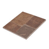 Carreaux de grès brun vintage rustique simple impr (Côté)