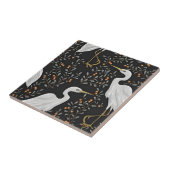 carreaux de grue blanche en feuille de palme (Côté)