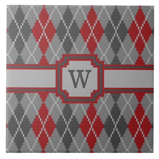 Carreaux de Jacquard cendres et membres (Devant)