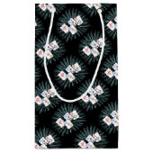 Carreaux de Mahjong sur sac cadeau noir (Dos)