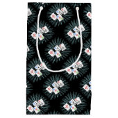 Carreaux de Mahjong sur sac cadeau noir (Devant)