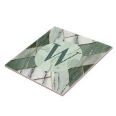 Carreaux de marbre vert clair (Côté)