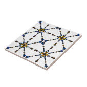 Carreaux de marine, jaune, orange et blanc (Côté)