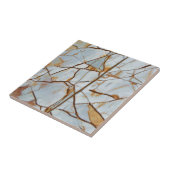 Carreaux de mosaïque blanc et Brown (Côté)