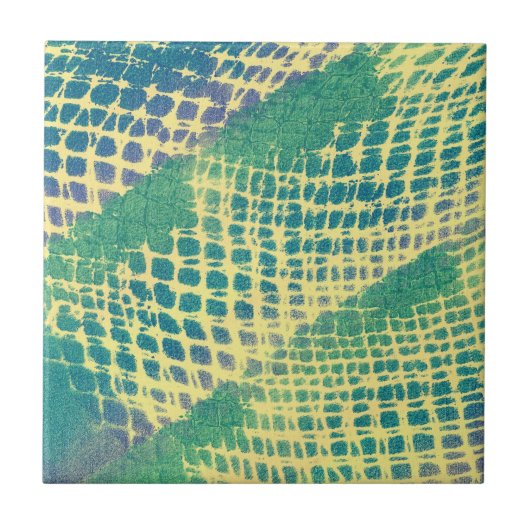 Carreaux de Motif bleu Abstrait vert pourpre (Devant)