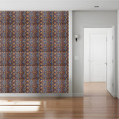 Carreaux de Motif Clé Bleu Riche et Or Grec