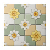Carreaux de motif floral à motif de jonquille (Devant)