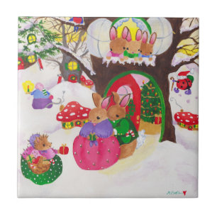 Carreaux de Noël en bois