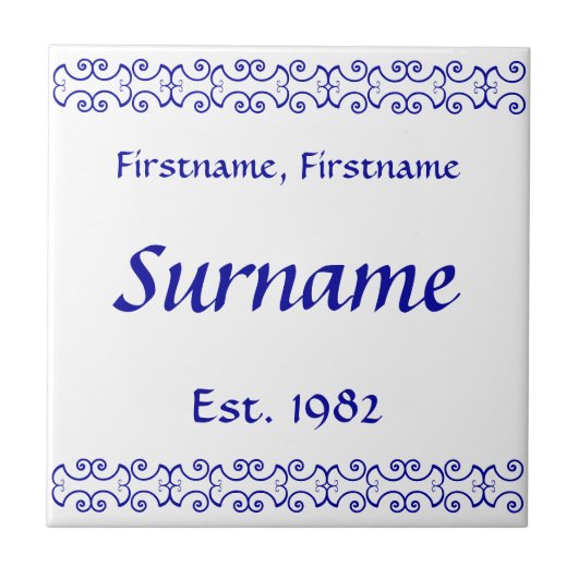 Carreaux de nom de famille - Victorian (Devant)