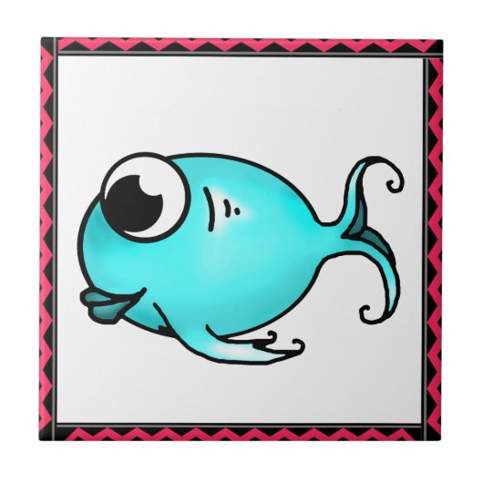 Carreaux de poisson bleu (Devant)
