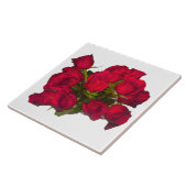 Carreaux de roses rouges (Côté)