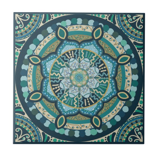 Carreaux de sérénité - bleus et verts (Devant)