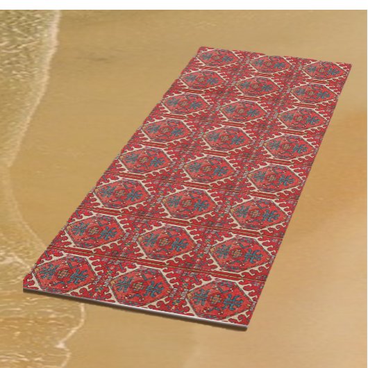 Carreaux de tapis rouge Perse vintage