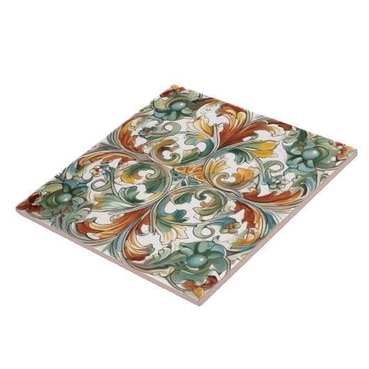 Carreaux décoratifs à motifs floraux (Côté)