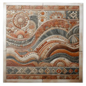 Carreaux décoratifs de vagues et de soleil (Devant)