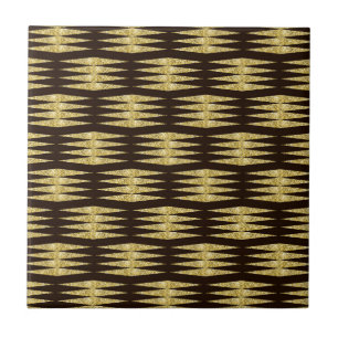 Carreaux décoratifs élégants à paillettes dorées m