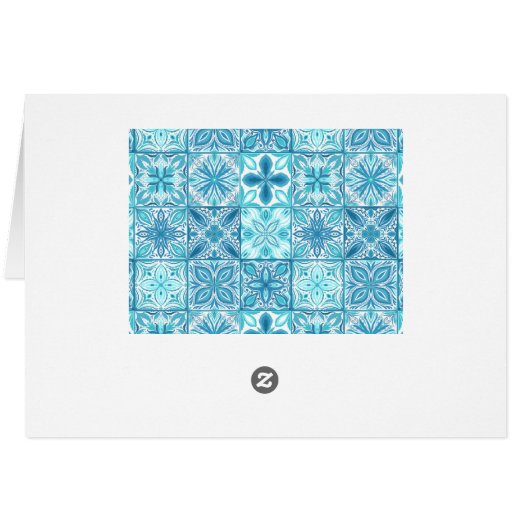 Carreaux décorés en bleu et blanc (Dos Horizontal)