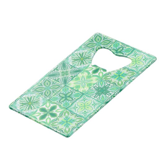 Carreaux décorés en vert et blanc (Dos Angle)