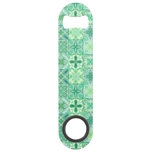 Carreaux décorés en vert et blanc (Dos)