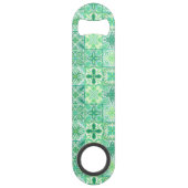 Carreaux décorés en vert et blanc (Devant)