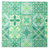 Carreaux décorés en vert et blanc (Devant)