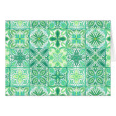 Carreaux décorés en vert et blanc (Devant horizontal)