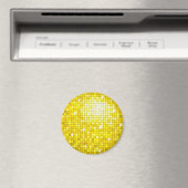 Carreaux Disco Aimant frigo jaune rond (In Situ (Lave-vaisselle))