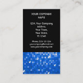 Carreaux Disco bleu foncé carte de visite noir por (Dos)