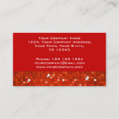Carreaux Disco carte de visite rouge (Dos)