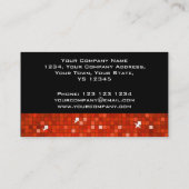 Carreaux Disco carte de visite rouge noir (Dos)