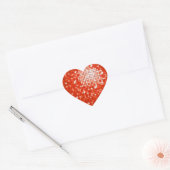 Carreaux Disco Coeur autocollant rouge (Enveloppe)