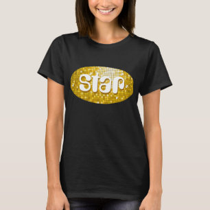 Carreaux Disco "Gold" T-shirt "star" noir