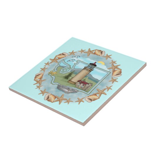 Carreaux du phare de Washington Shells (Côté)