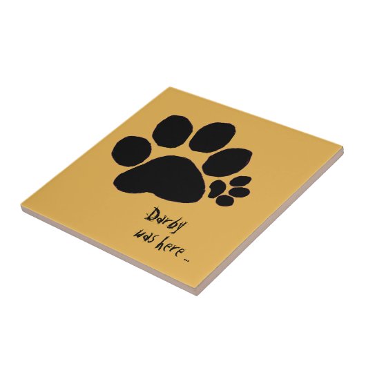 Carreaux - Empreinte de patte polydactyle (ver. 2) (Côté)