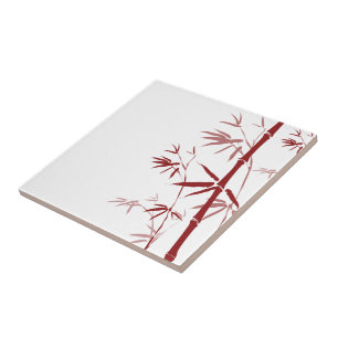 Carreaux en bambou rouge et Trivets