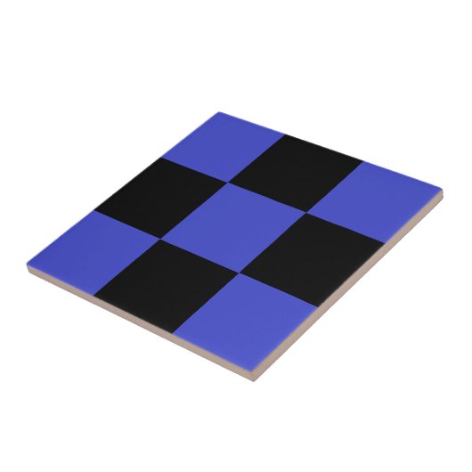 Carreaux en céramique Black Blue Check (Côté)