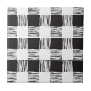 Carreaux en céramique blanc et noir