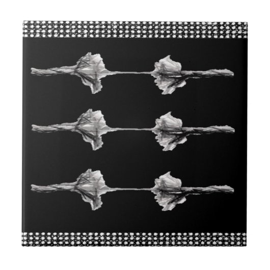 Carreaux en céramique blanc et noir (Devant)